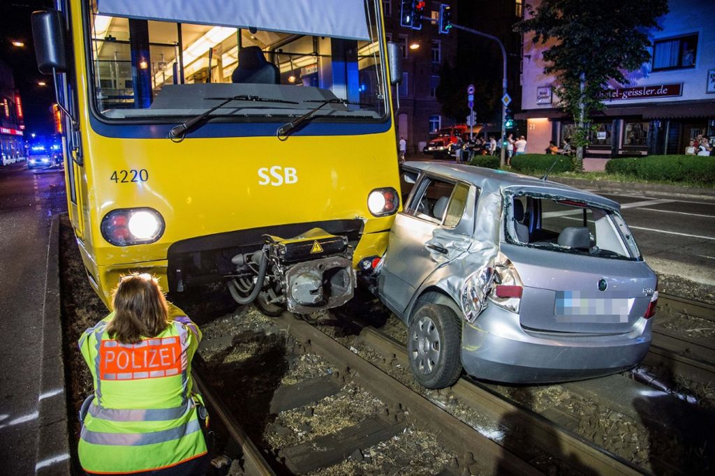 Stadtbahn-Unfall in Cannstatt