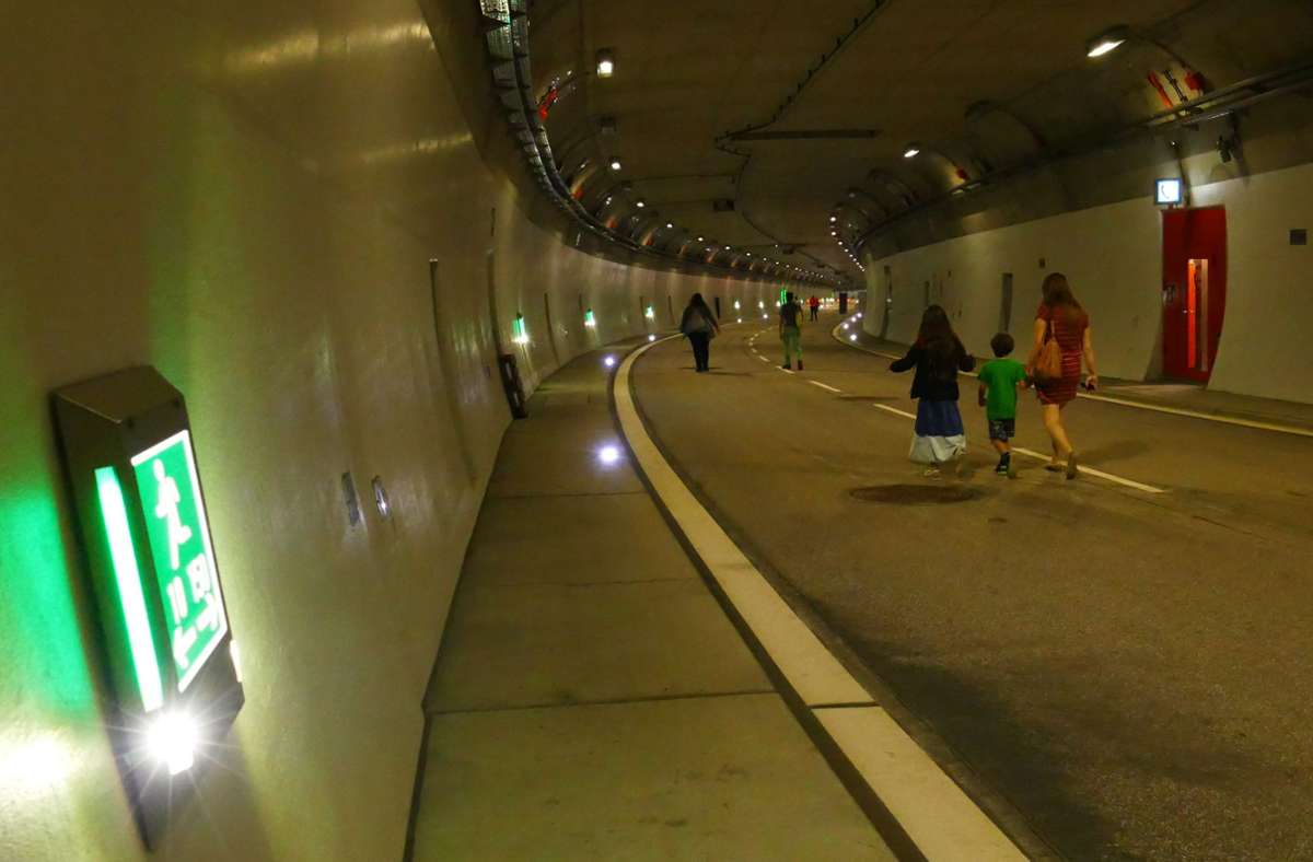 Tag des offenen Tunnels in Stuttgart: So sieht es im Rosensteintunnel aus
