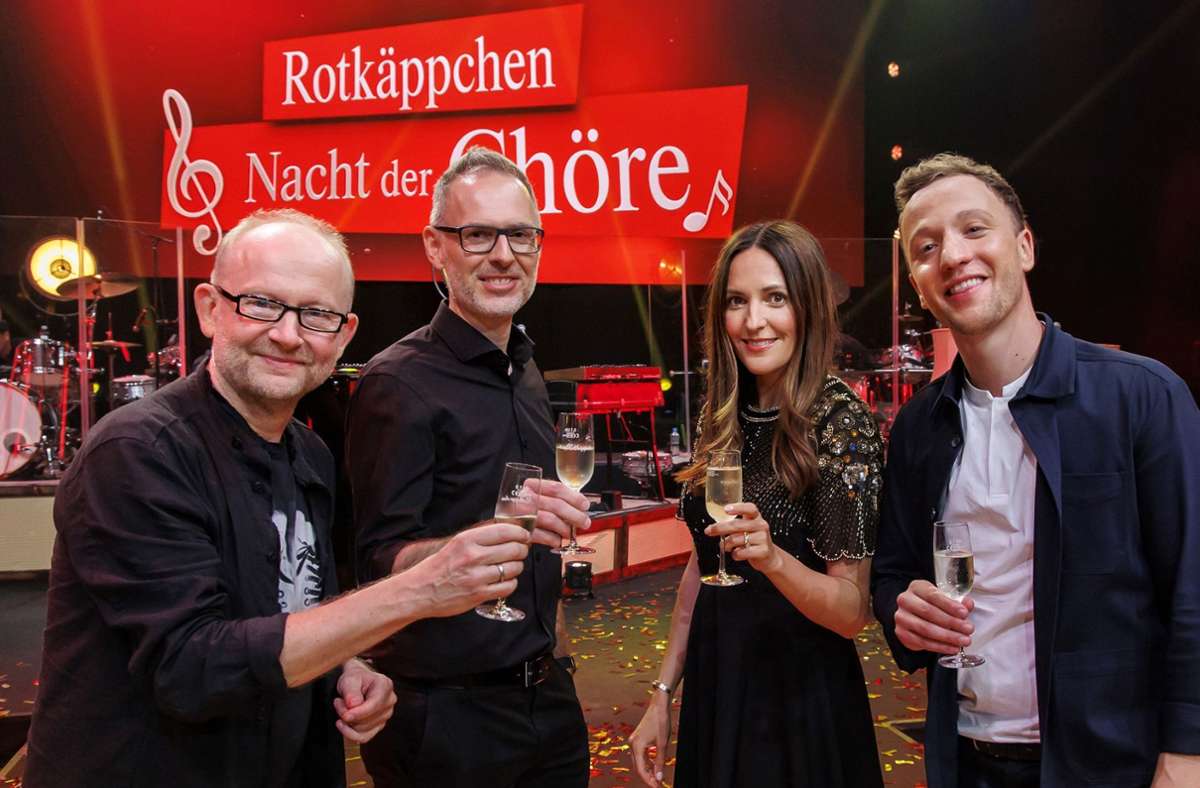 Bilder von der „Rotkäppchen Nacht der Chöre“ bei RTL+ mit Joris und drei Chören.