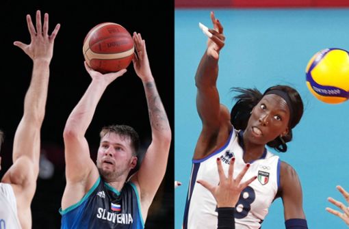 Der slowenische Basketballer Luka Doncic und die italienische Volleyballerin Paola Egonu gehören jetzt schon zu den Gewinnern der Spiele in Tokio. Foto: imago/Xinhua/Kyodo