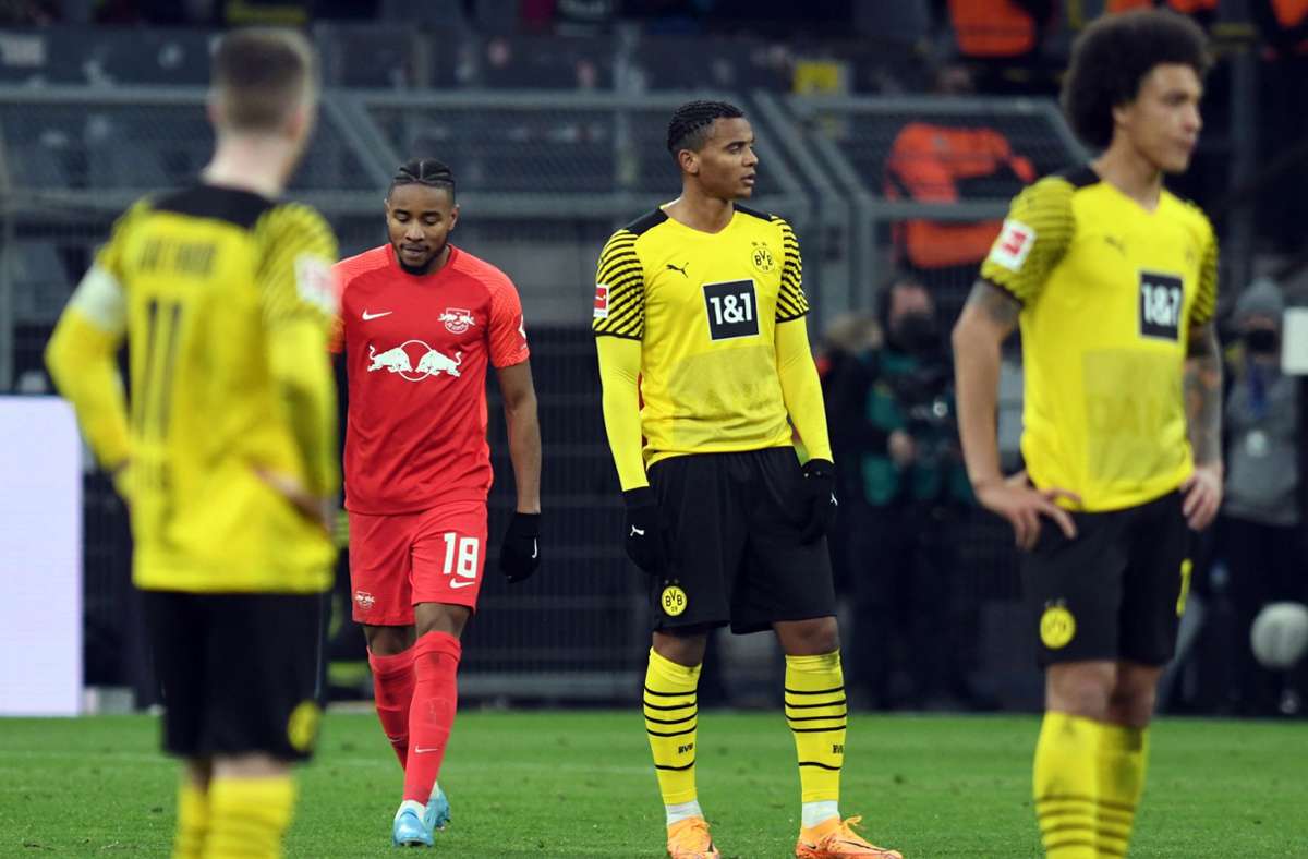 Borussia Dortmund gegen RB Leipzig: BVB verliert deutlich vor vollen Rängen