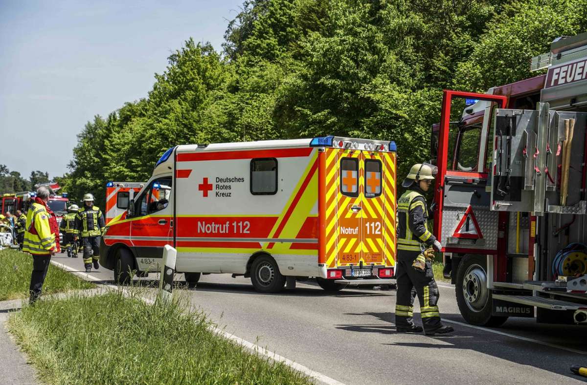 Unfall zwischen Renningen und Rutesheim.