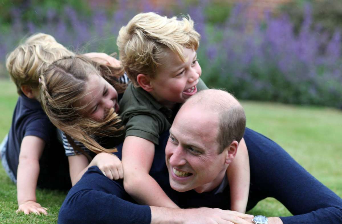 Royale Rasselbande: Prinz William mit seinen drei Kindern George, Charlotte und Louis.