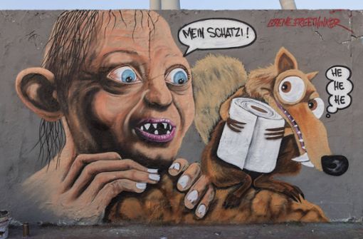 Nicht zu übersehen: Das Graffiti von   Eme Freethinker im Berliner Mauerpark. Foto: imago images/POP-EYE /Ben Kriemann
