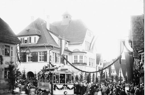 Der Anschluss von Hedelfingen ans Stuttgarter Straßenbahnnetz im Jahr 1912 war der erste Schritt zur „Eingemeindung“  mit Stuttgart am 1. April 1922. Foto: Archiv Altes Haus
