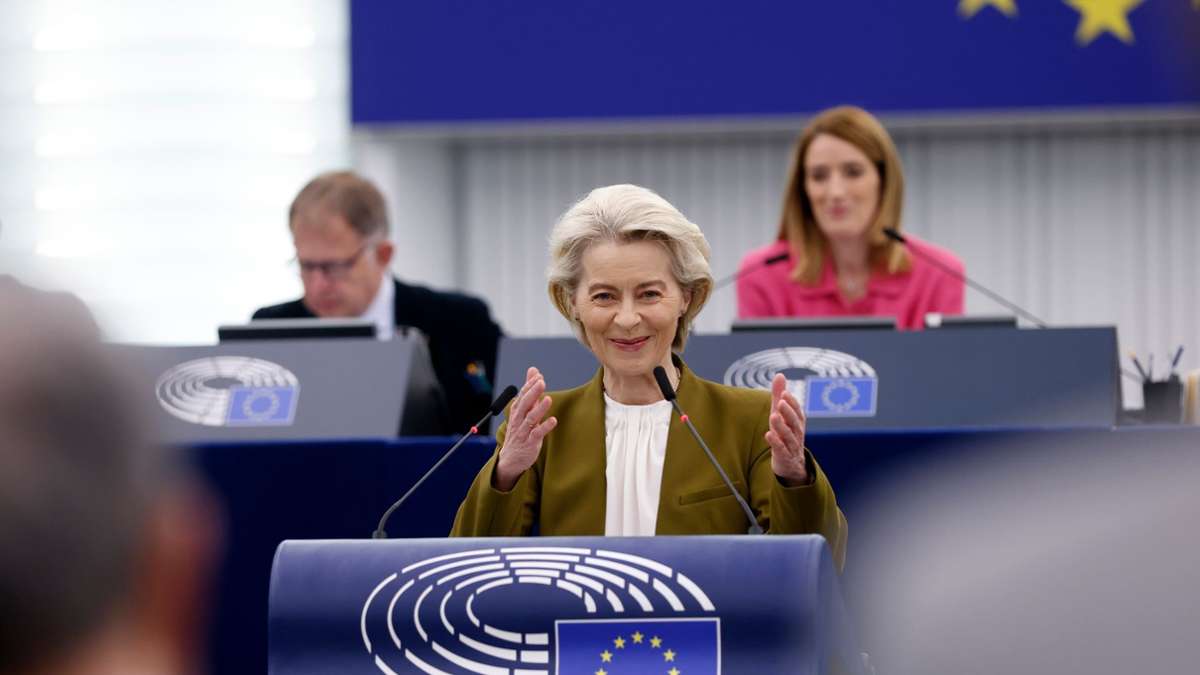 Die Ukraine trägt für uns alle eine schwere Last auf ihren Schultern: EU-Kommissionspräsidentin Ursula von der Leyen.
