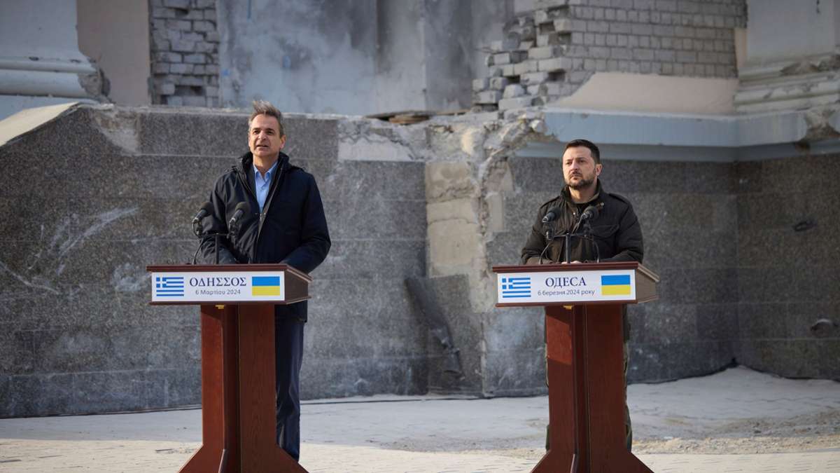 Ukraine: Beschuss während Odessa-Besuch von Selenskyj und Mitsotakis