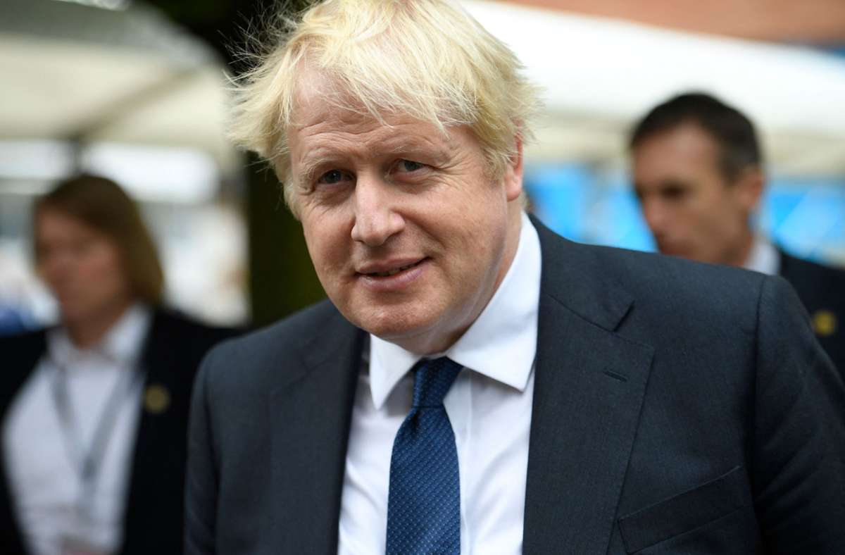 Premierminister Boris Johnson in Manchester. Foto: AFP/OLI SCARFF