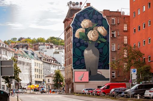 Der Künstler Bezt aus Lodz in Polen hat sich an der Fassade der Neckarstraße 127 verewigt. Foto: /Thommy West