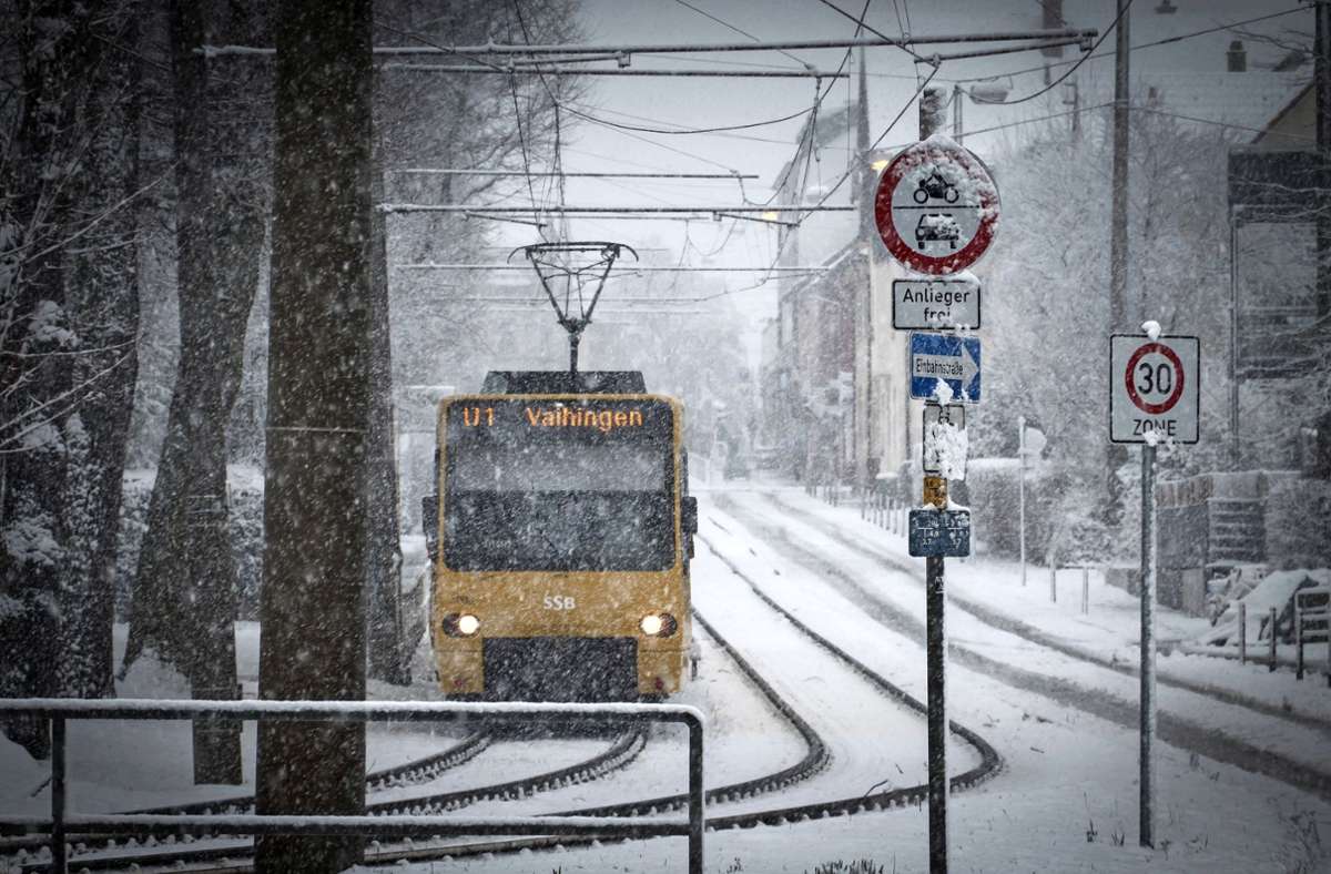 Bisher waren die Stadtbahnen der SSB im Winter ein guter Ort, um  kurz der Kälte zu entgehen. Ganz so warm wird es diesen Winter nicht werden. Foto: Lichtgut/Achim Zweygarth