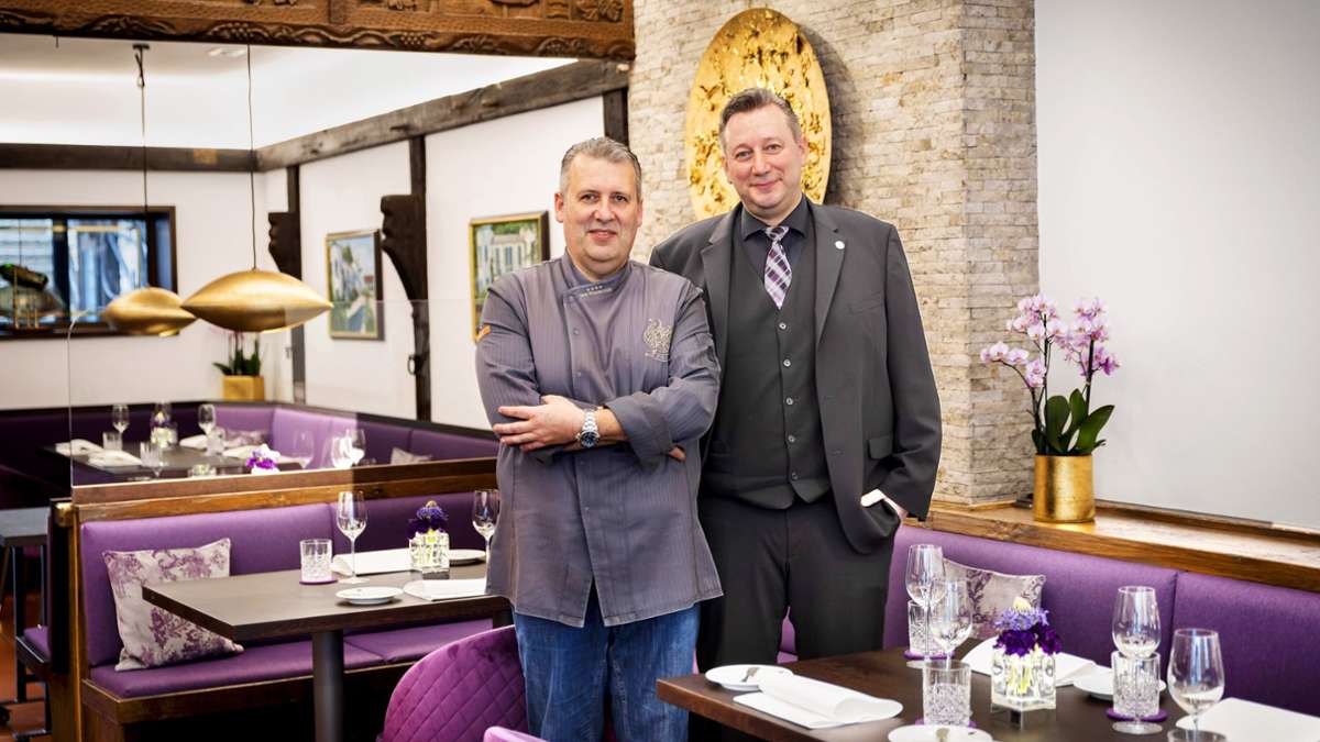 Frisch renoviert: das Restaurant im Hotel zur Weinsteige, wo Jörg Scherle kocht und sein Bruder Andreas für die Weinauswahl zuständig ist.