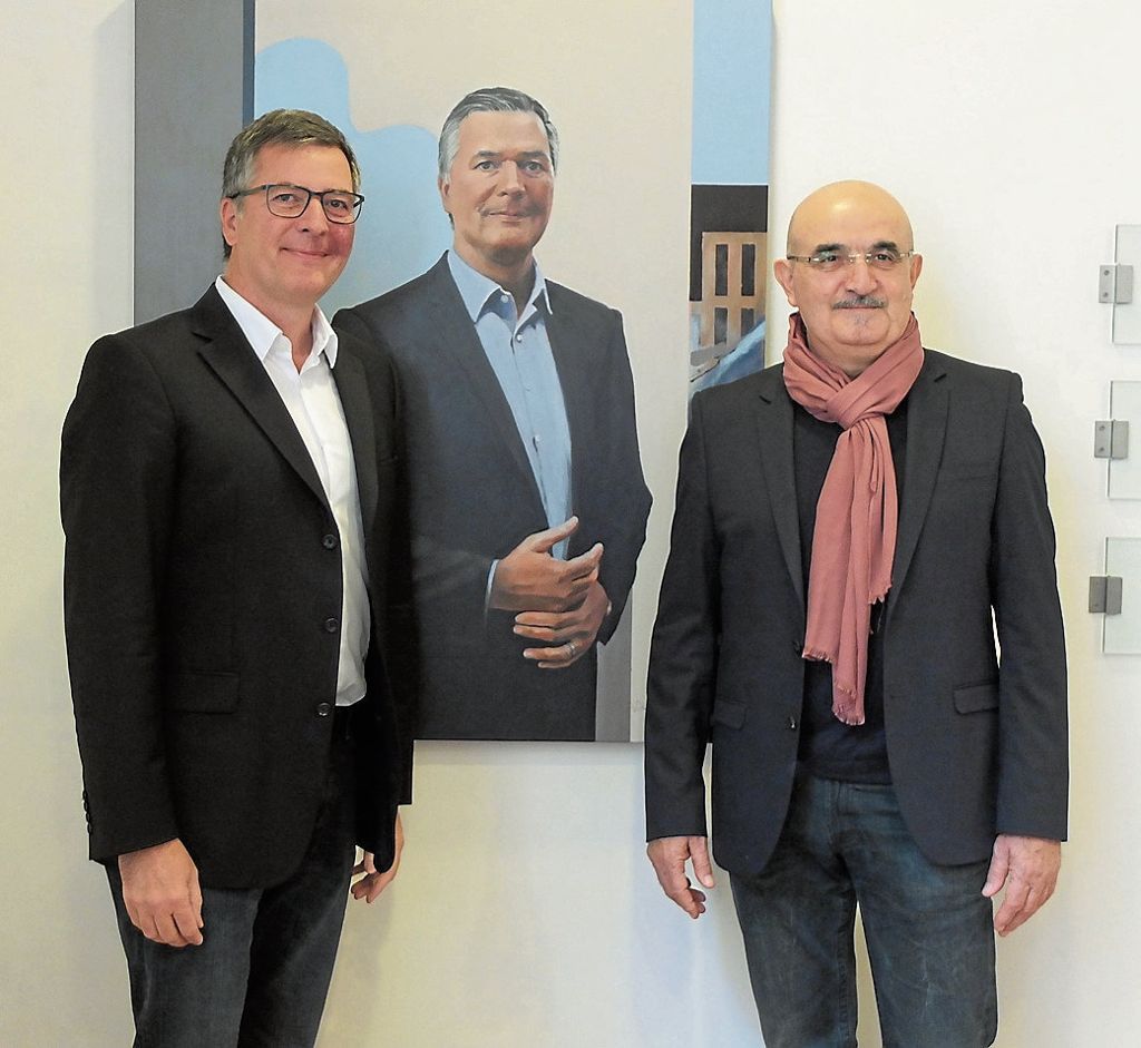 Christoph Palm komplettiert die Gemäldegalerie der Fellbacher Oberbürgermeister: Neuzugang in der „Ahnengalerie“