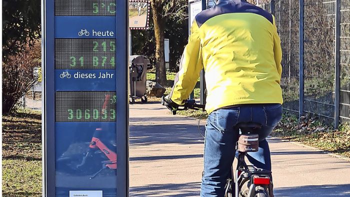 Messung in Untertürkheim: 306 000 Radfahrer in einem Jahr