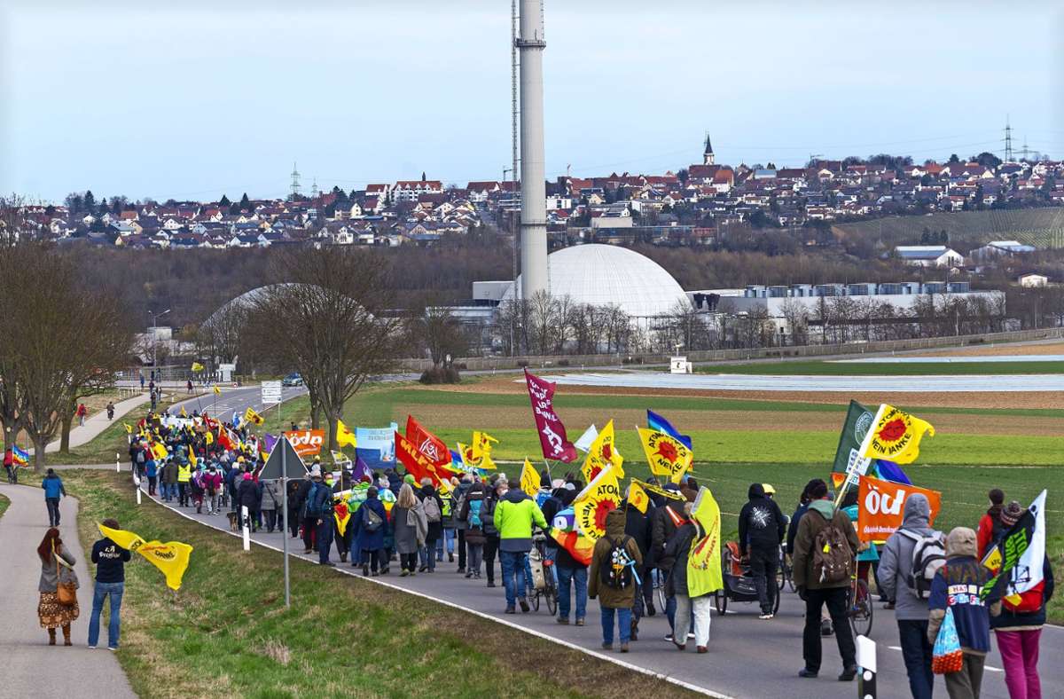 Demonstration in Kirchheim: Gegen Atomkraft – und gegen Krieg