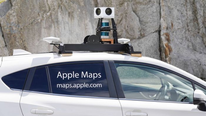 Apple-Autos sind für Messfahrten in Stuttgart unterwegs