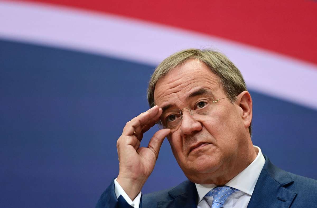 Die Frage ist offen, wer der nächste Ministerpräsident in NRW nach Armin Laschet (im Bild) wird. (Archivbild) Foto: AFP/INA FASSBENDER