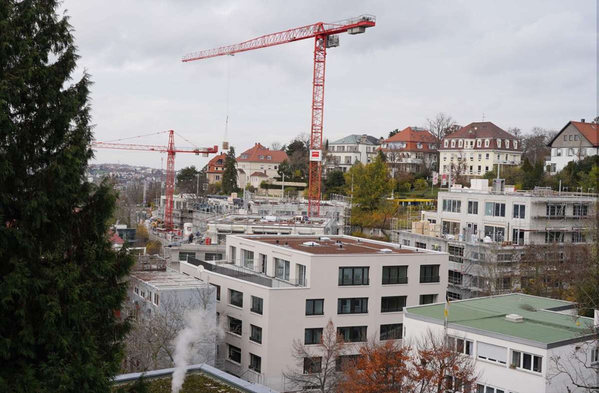 An vielen Stellen wird in Stuttgart gebaut.