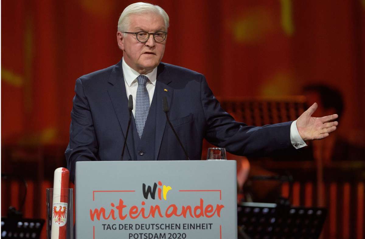 30 Jahre Deutsche Einheit: Bundespräsident Steinmeier beschwört den Zusammenhalt