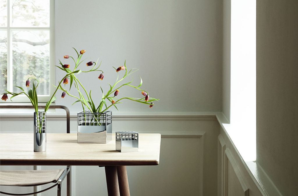 Art déco inspiriert: „Matrix“-Vasen von der Designerin Monica Förster für die dänische Traditionsfirma Georg Jensen.