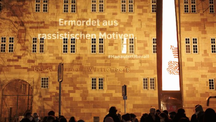 Lichtinstallation erinnert an die Opfer von Hanau