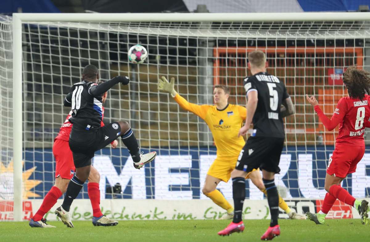 Bundesliga: 0:1 bei   Bielefeld – Hertha weiter im Abstiegskampf