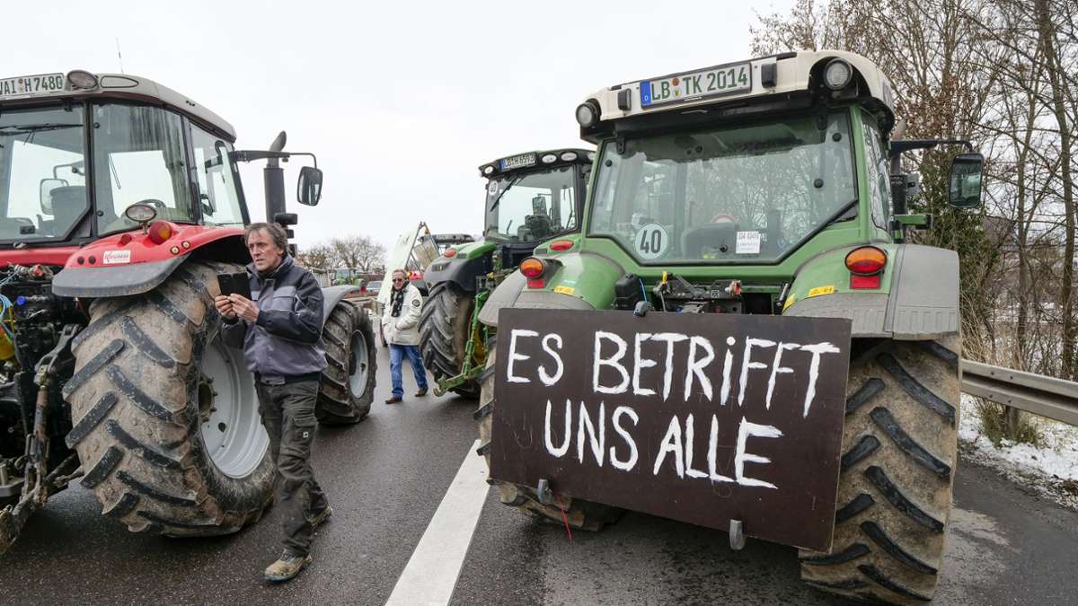 Bauernproteste in der Region Stuttgart: Polizei kündigt neue Traktor-Konvois an