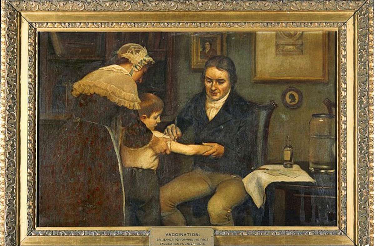 Premiere: Der englische Landarzt Edward Jenner infiziert  am 14. Mai 1796  den achtjährigen Sohn seines Gärtners mit Kuhpocken, um ihn gegen Menschenpocken zu immunisieren – mit Erfolg.