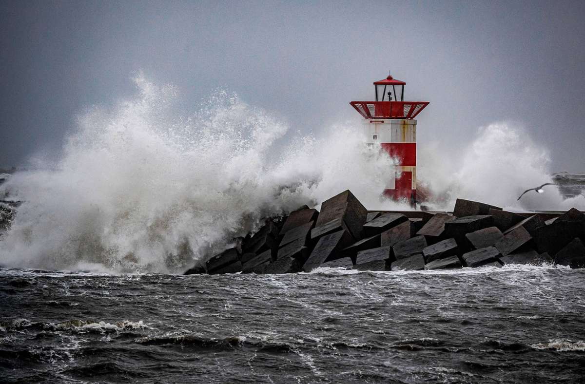 Sturm an der holländischen Küste am 31. Januar 2022. Foto: imago images/ANP/ via www.imago-images.de