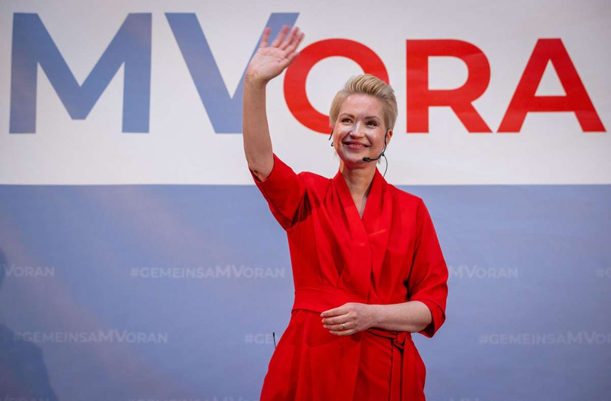 Mecklenburg-Vorpommern: Manuela Schwesig als Ministerpräsidentin wiedergewählt