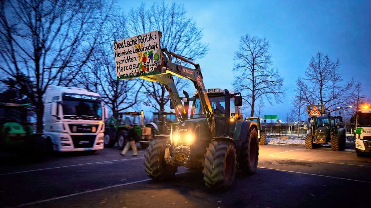 Protest der Rems-Murr-Landwirte: Daumen hoch für die Bauern