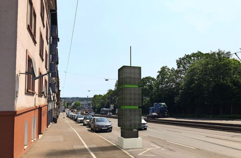 An der Pragstraße werden im Oktober zehn Luftfiltersäulen aufgestellt: Anwohnerinfo ohne Anwohner