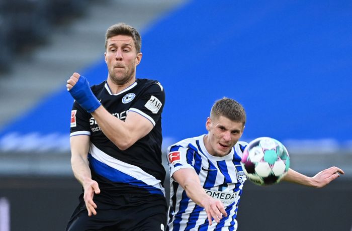Bundesliga: Trotz Mega-Rotation: Hertha geht gegen Bielefeld die Puste aus