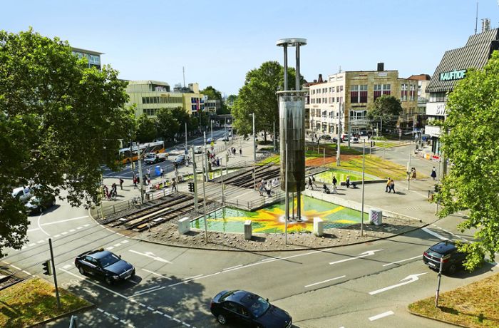 Städtebau in Stuttgart-Bad Cannstatt: Der Brunnen am Wilhelmsplatz steht in der Kritik