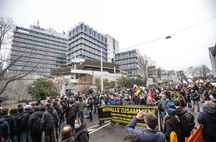 Corona-Demo in Stuttgart: Das verbale Aggressionsverhalten nimmt zu
