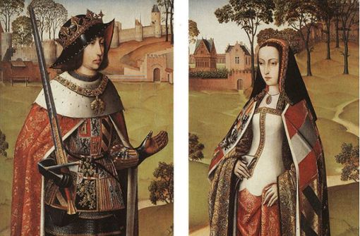 Philipp der Schöne und seine Frau Johanna die Wahnsinnige (Ausschnitte aus dem Triptychon von Zieriksee) Foto: Wikipedia/Royal Museums of Fine Arts of Belgium