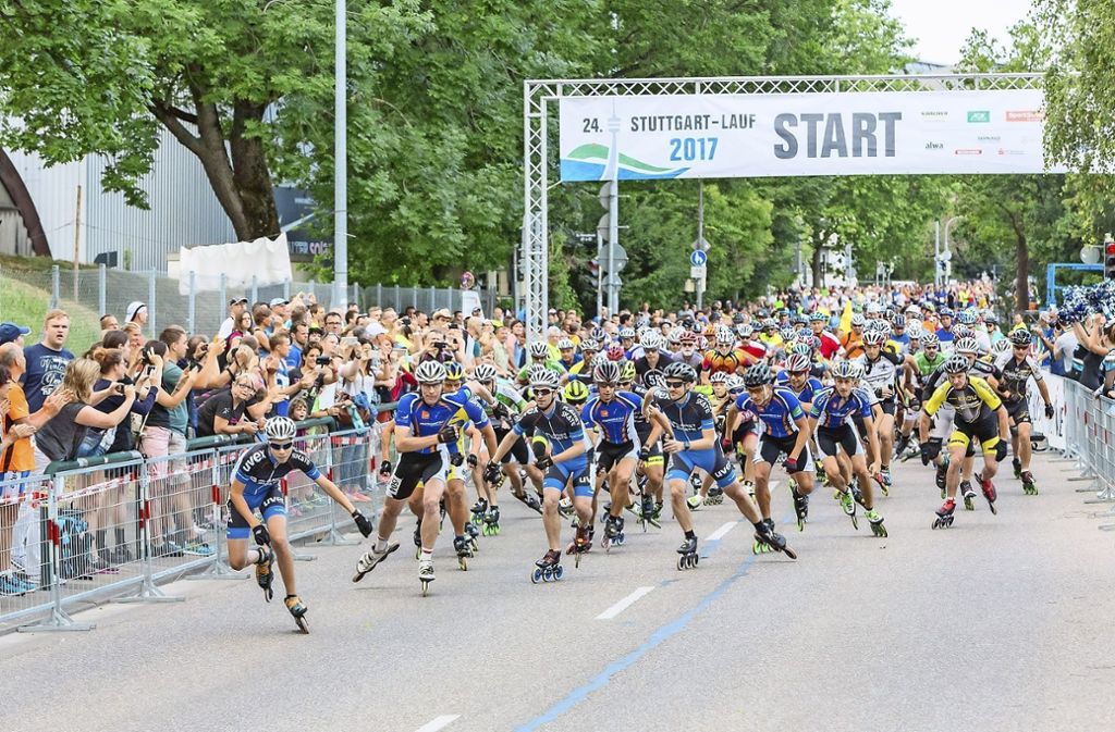 Zum  25. Stuttgart-Lauf zeichnet sich bei den Skatern eine höhere Teilnehmerzahl ab: Inliner fahren aufs Jubiläum ab