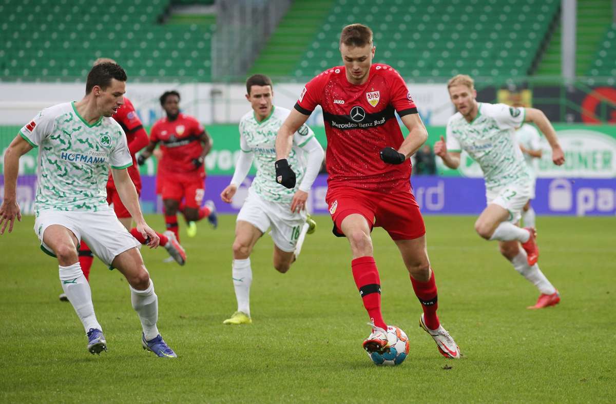 Sasa Kalajdzic und der VfB  Stuttgart haben einen Punkt in der Fremde geholt.